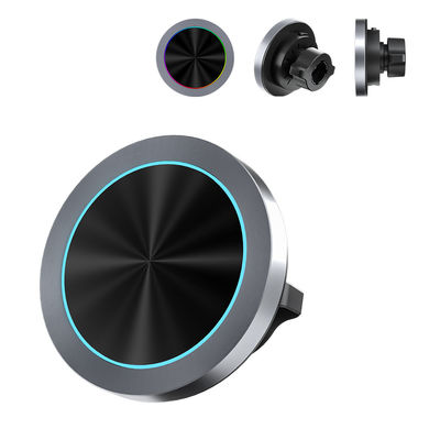 Αγορά Ultra Small Diameter Magnetic Wireless Car Phone Holder With One Hand Operation And Fast Charging RGB Light Effect online manufacture