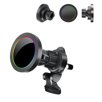 Αγορά Ρυθμιζόμενο RGB Light Effect Ασύρματος Σταθμός Φόρτισης για Βάση Τηλεφώνου Αυτοκινήτου με Λειτουργία με Ένα Χέρι online manufacture