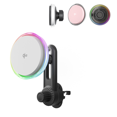 Αγορά QI2 Certified Magnetic Car Mount Wireless Charger With Cooling Fan And Starry Sky Light For Automotive online manufacture