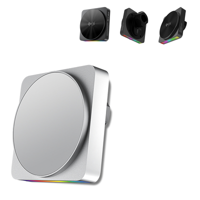 Αγορά 15W Γρήγορη ασύρματη φόρτιση Magsafe Car Mount με 9-χρωματικό φωτισμό περιβάλλοντος online manufacture