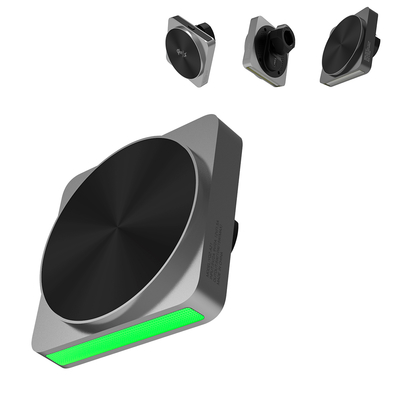 Αγορά QI2 15w Wireless Charger With Black Technology Sound Pickup And Ambient Light For Car Phone Holder online manufacture