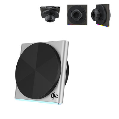 Αγορά QI2 Ultra-Thin Design Pickup Lamp, Metal, Super Strong Magnetic Suction, Wireless Car Mounted 9-Color RGB Light Effect Projection Ambient Lamp, λειτουργία με ένα χέρι, περιστροφή 360 μοιρών, γρήγορη φόρτιση online manufacture