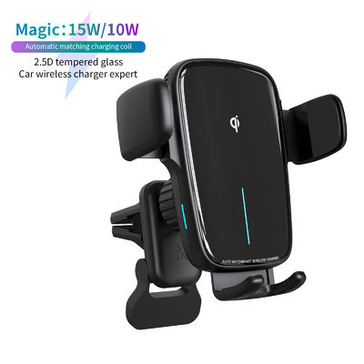 Αγορά 15W Fast Charging Wireless Car Phone Holder with Auto Matching Coil and Type C Connection online manufacture