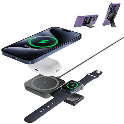 Υπερ λεπτός φορτιστής Magsafe ασύρματος αναδιπλούμενος για κινητό τηλέφωνο ακουστικά ρολόι