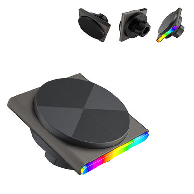 QI2 Ultra-Thin Design Magnetic Car Mount Wireless RGB Light 360 μοίρες περιστροφή Γρήγορη φόρτιση Λειτουργία λήψης ήχου