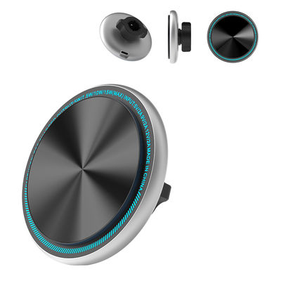 Magsafe Car Mount Μαγνητική ασύρματη φόρτιση Φορέας τηλεφώνου αυτοκινήτου με προσαρμοσμένο φως κυκλοφορίας και χαραγμένο λογότυπο για αυτοκίνητα