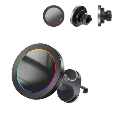 Τεχνητότητα από κράμα αλουμινίου RGB Φωτεινή επίδραση Ασύρματος κάλυπτης τηλεφώνου αυτοκινήτου Γρήγορη φόρτιση Ένα χέρι λειτουργία