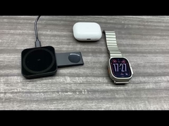 2 σε 1 ελάχιστο υπερ-ισχυρή μαγνητική ασύρματη φόρτιση αναδιπλούμενο κάλυμμα τηλεφώνου ταξιδιωτικό φορητό επιχειρηματικό