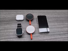 QI2 iPhone υπερμικρό μαγνητικό μεταλλικό 2-σε-1 ασύρματο φορτιστή κρυμμένο κάλυμμα τηλεφώνου γρήγορη φόρτιση θερμότητα